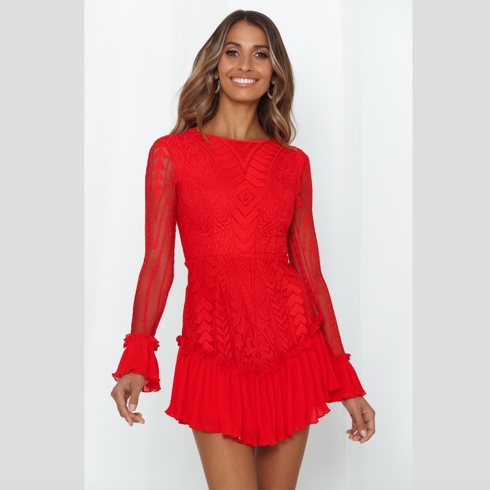 Hello Molly Spend All Your Time Waiting Dress Red